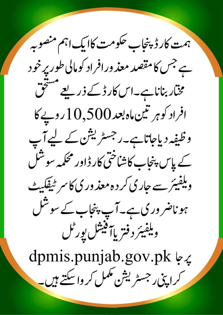 CM Punjab Himmat Card