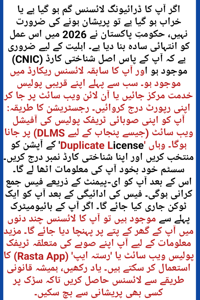 Driving License in Pakistan