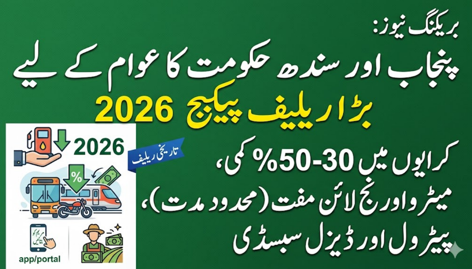 Huge Petrol and Transport Relief Packages